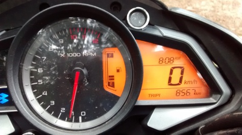 Odometer says 856 km. We travelled a lot more than kilometers :)